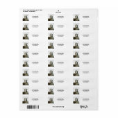 LOWELL MASSACHUSETTS STADHUIS ADRES ETIKETTEN (Full Sheet)