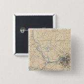 Lowell, Massachusetts Vierkante Button 5,1 Cm (Voorkant /achterkant)