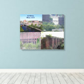 LOWELL MOLENSTAD COLLAGE OMWIKKELD CANVAS AFDRUK (Insitu (Houten vloer))