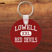 Lowell - Red Devils - High School - Lowell Indiana Sleutelhanger (Voorkant)