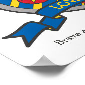 Lowen boys noemden letter L heraldry kind Poster (Hoek)