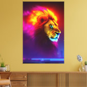 Löwen King Canvas Afdruk (Insitu (Woonkamer))