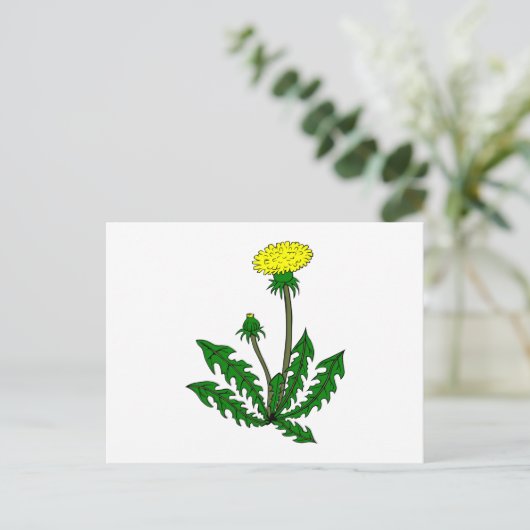 Löwenzahn dandelion briefkaart (Staand voorkant)