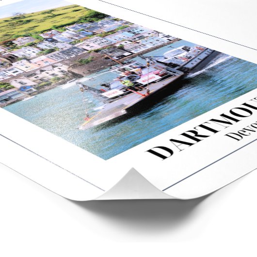 Lower Dartmouth Ferry, Devon Foto Afdruk (Hoek)