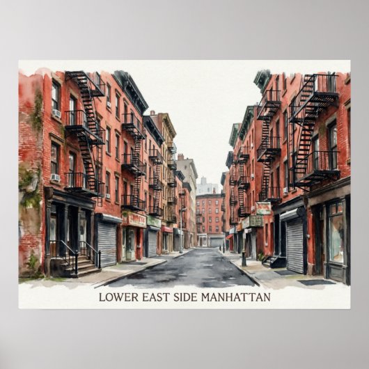 Lower East Side Manhattan Poster (Voorkant)