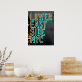 Lower East Side NYC Poster (Keuken)