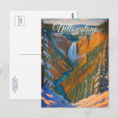 LOWER FALLS, YELLOWSTONE NATIONAL PARK BRIEFKAART (Voorkant / Achterkant)