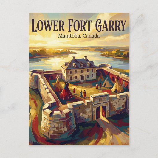 Lower Fort Garry Canada Briefkaart (Voorkant)