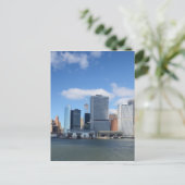 Lower Manhattan Silhouette Ansichtkaart Briefkaart (Staand voorkant)