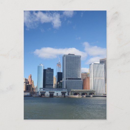 Lower Manhattan Silhouette Ansichtkaart Briefkaart (Voorkant)