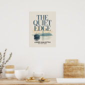 Lower Manhattan skyline en haven Poster (Keuken)