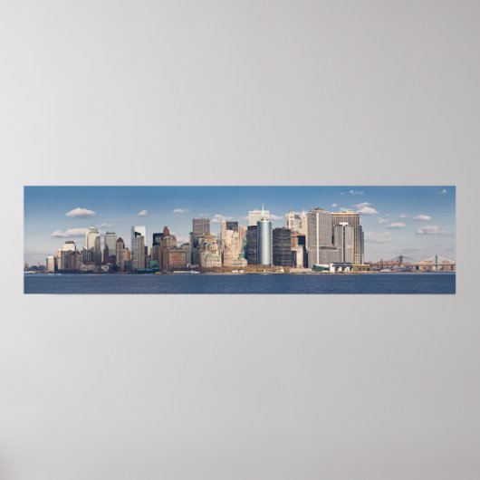 Lower Manhattan Skyline Panoramic 2006 Print (Voorkant)
