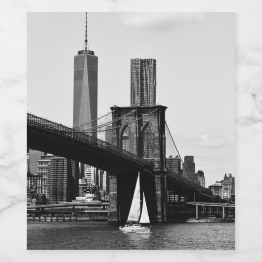 Lower Manhattan Wijn Etiket (Enkel label)