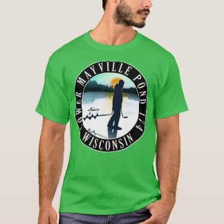 Lower Mayville Pond 174 Wisconsin Ice Gevist T-shirt