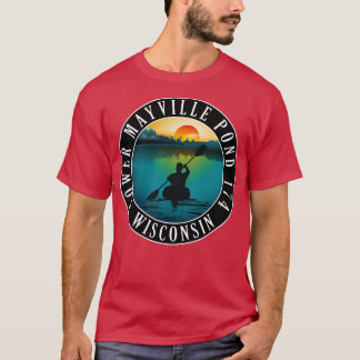 Lower Mayville Pond 174 Wisconsin Kajakken T-shirt