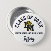 Lower Moreland High School Button Logo Custom (Voorkant /achterkant)