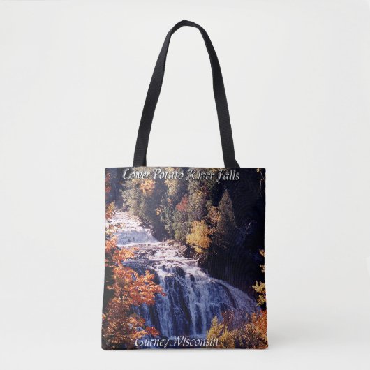Lower Potato River Falls over de hele boodschappen Tote Bag (Voorkant)