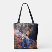 Lower Potato River Falls over de hele boodschappen Tote Bag (Achterkant)