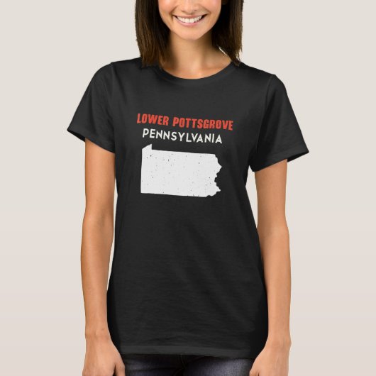 Lower Pottsgrove Pennsylvania USA State America Tr T-shirt (Voorkant)