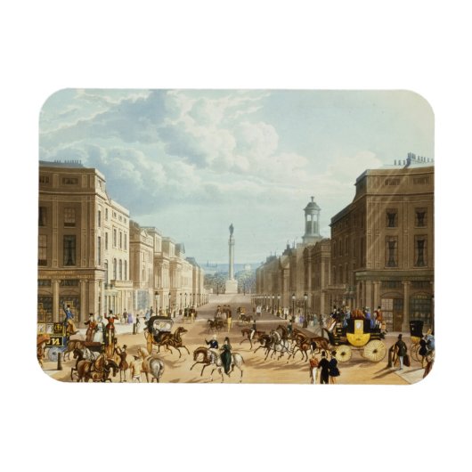 Lower Regent Street, geb. door Ackermann, c.1835 ( Magneet (Horizontaal)