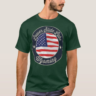 Lower Slide Lake - Patriottisch Wyoming Souvenir T T-shirt