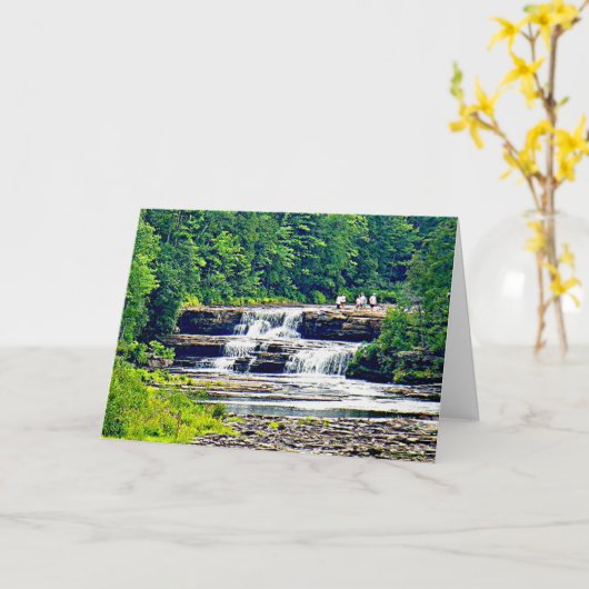 Lower Tahquamenon Herfsten State Park, MI Verjaard Kaart (Gele Bloem)