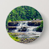 Lower Tahquamenon Herfsten State Park, Michigan Ronde Button 7,6 Cm (Voorkant)