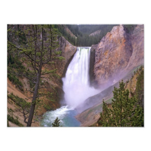 Lower Yellowstone Falls, Grand Canyon van Foto Afdruk