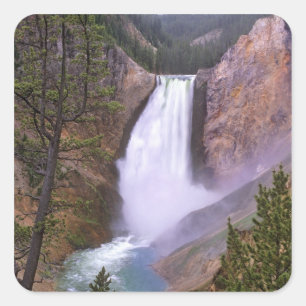 Lower Yellowstone Falls, Grand Canyon van Vierkante Sticker
