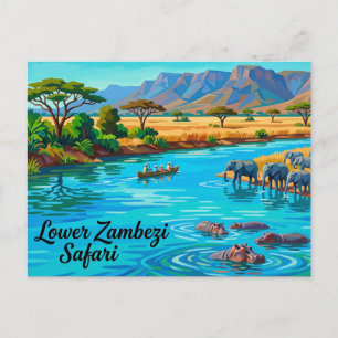 Lower Zambezi Safari, Lower Zambezi Nationaal Park Briefkaart