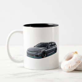 Lowered Stance JDM Car Bagged Tuner Culture Coffee Tweekleurige Koffiemok