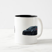 Lowered Stance JDM Car Bagged Tuner Culture Coffee Tweekleurige Koffiemok (Voorkant rechts)