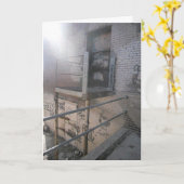 "Lowertown Depot Graffitied Deck" Verjaardagskaart Kaart (Gele Bloem)