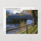 Lowes Covered Bridge Guilford Sangerville Maine Briefkaart (Voorkant / Achterkant)