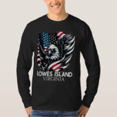 Lowes Island Virginia 4 juli Amerikaanse FLA T-shirt (Voorkant)