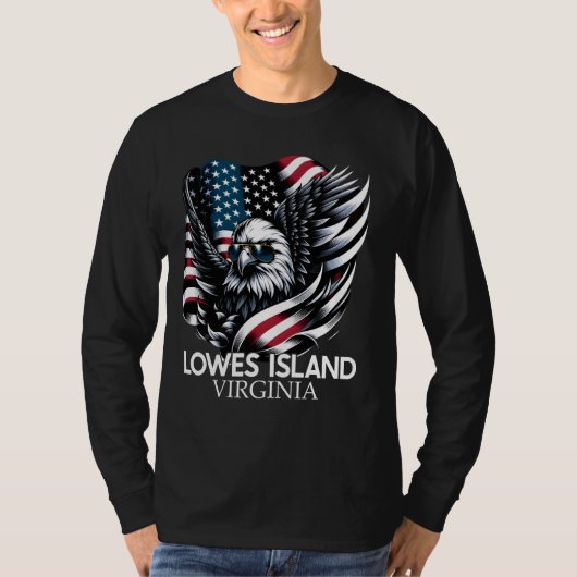 Lowes Island Virginia 4 juli Amerikaanse FLA T-shirt (Voorkant)