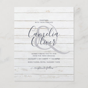LOWEST BUDGET Calligrafie Ampersand Weddenschap Flyer