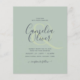 LOWEST BUDGET Calligrafie Ampersand Weddenschap Flyer