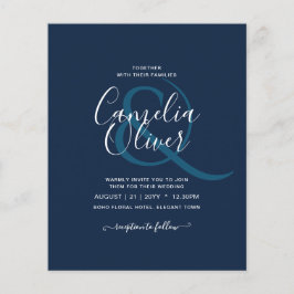 LOWEST BUDGET Calligrafie Ampersand Weddenschap Flyer
