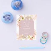 LOWEST BUDGET Dusty Roos Olive Floral Weddenschap Flyer (Enkel)