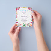 LOWEST BUDGET Nuestra Boda Folk Flowers Weddenscha Flyer (Hand)