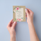 LOWEST BUDGET Roses Floral Wedding Invitae Flyer (Hand)