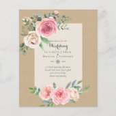 LOWEST BUDGET Roses Floral Wedding Invitae Flyer (Voorkant)