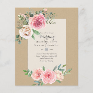 LOWEST BUDGET Roses Floral Wedding Invitae Flyer