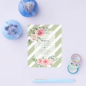 LOWEST BUDGET Roses Floral Wedding Invitae Flyer (Enkel)