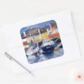 Lowestoft Harbour View Vierkante Sticker (Envelop)