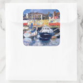 Lowestoft Harbour View Vierkante Sticker (Tas)