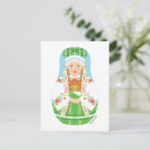Łowicz Pole Bride Matryoshka Briefkaart (Staand voorkant)
