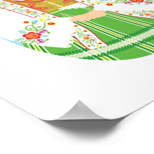 Łowicz Pole Bride Matryoshka Poster (Hoek)