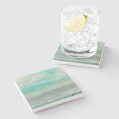 Lowland Beach I Stenen Onderzetter (Zijkant)